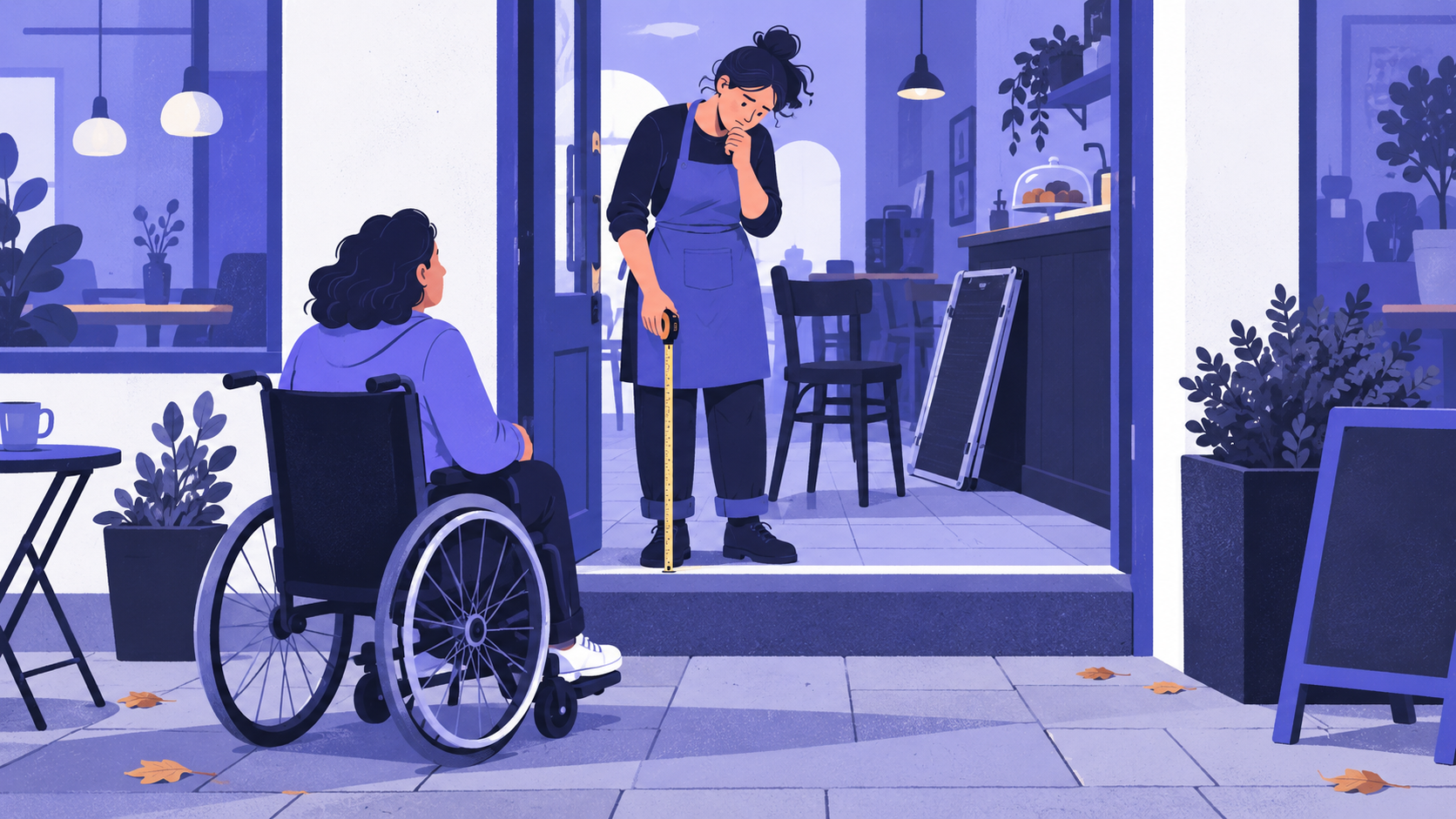 Illustration representing an accessibility checklist for local venues