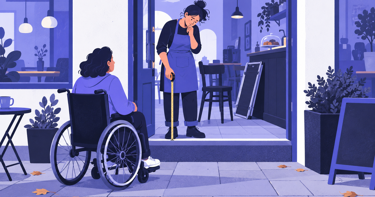 Illustration representing an accessibility checklist for local venues