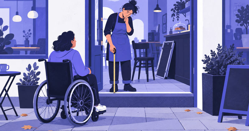 Illustration representing an accessibility checklist for local venues
